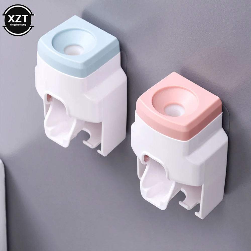 Fashion Wall Mount Automatic Toothpaste Dispenser Waterproof Lazy Toothpaste Squeezer Toothbrush Holder Bathroom Accessories