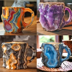 200ml Elegant Luxury Mineral Colored Crystal Mug Translucent Coffee Cup Home Office Elegant Crystal Water Cup Coffee Cup Gift