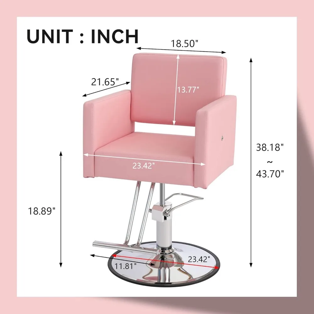 Barber Salon Chairs for Hair Stylist, Height Adjustable Hydraulic Salon Chair, 360 Degrees Rotation, Multi-Function Shampoo Chai