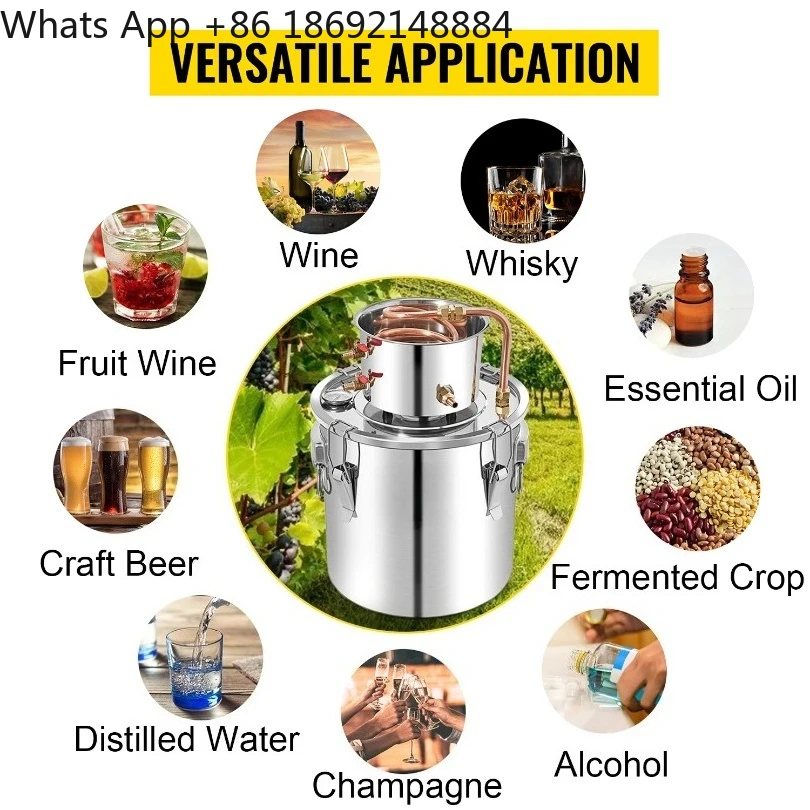 Household small brewing/hydrosol machine Distilled water Baijiu equipment 50L distillation bucket 2 pots