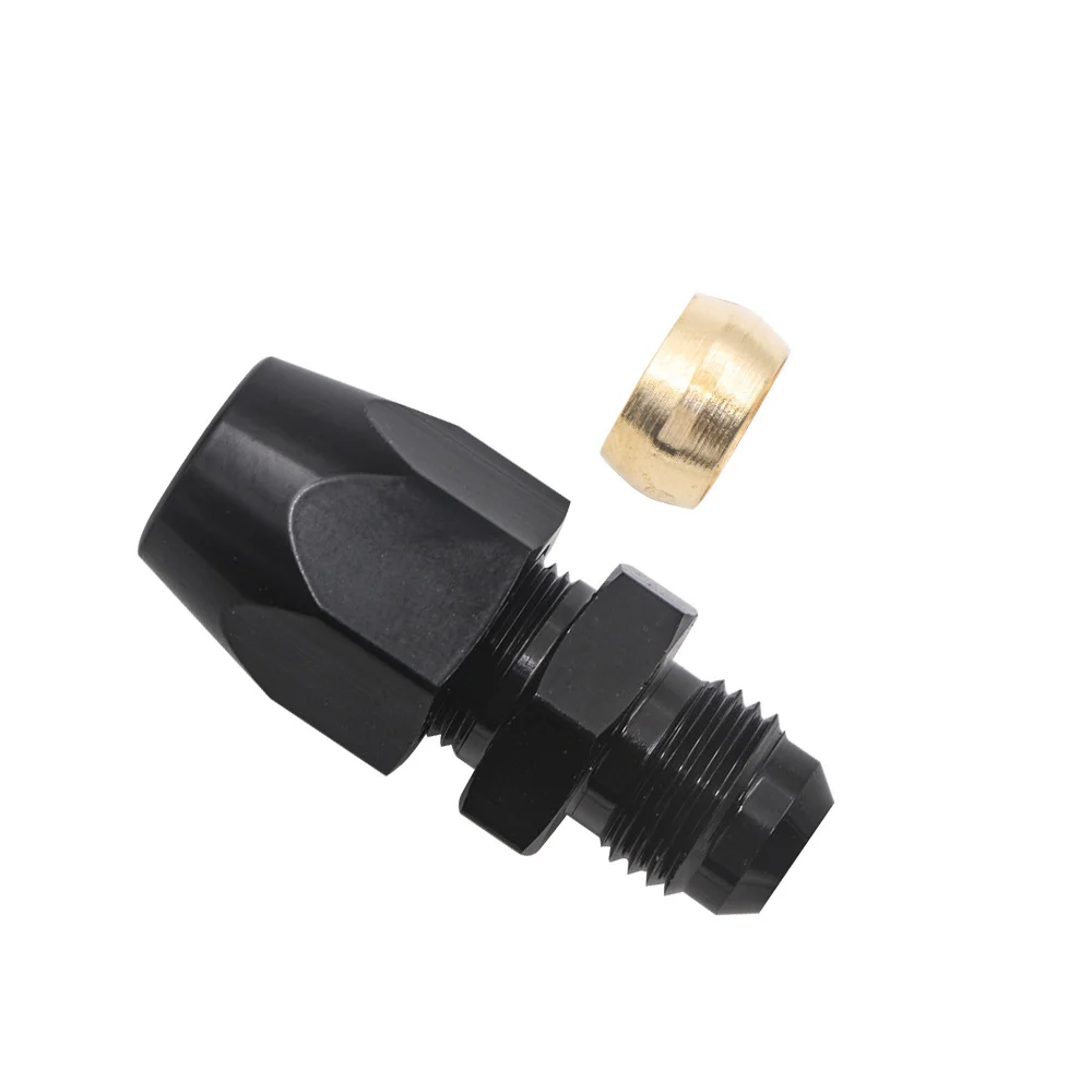 Automotive Parts AN6-3/8 Shrink Joint Fuel Adapter Joint Rotating Oil Pipe Joint Compression Hardline Fuel Tubing Adapter