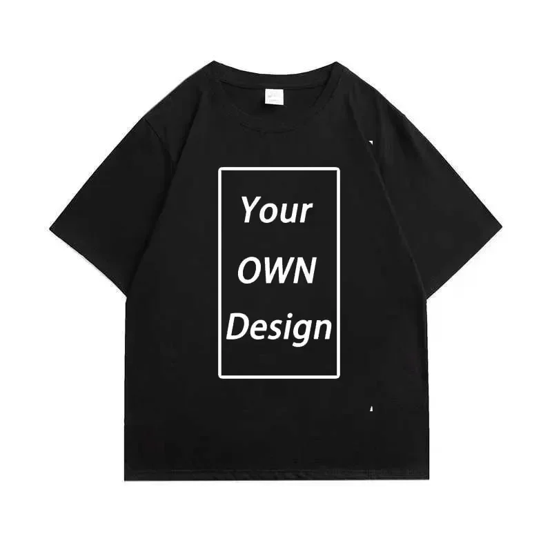 Custom Your Own Logo Tshirt 100% Cotton Men's Personalized Cotton T-shirt Custom Text Name Tsihrts