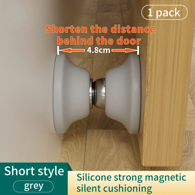 Silicone Anti-collision Magnetic Door Stopper Bedroom Door Study Door Buffer Door Suction No Punching Strong Bonding