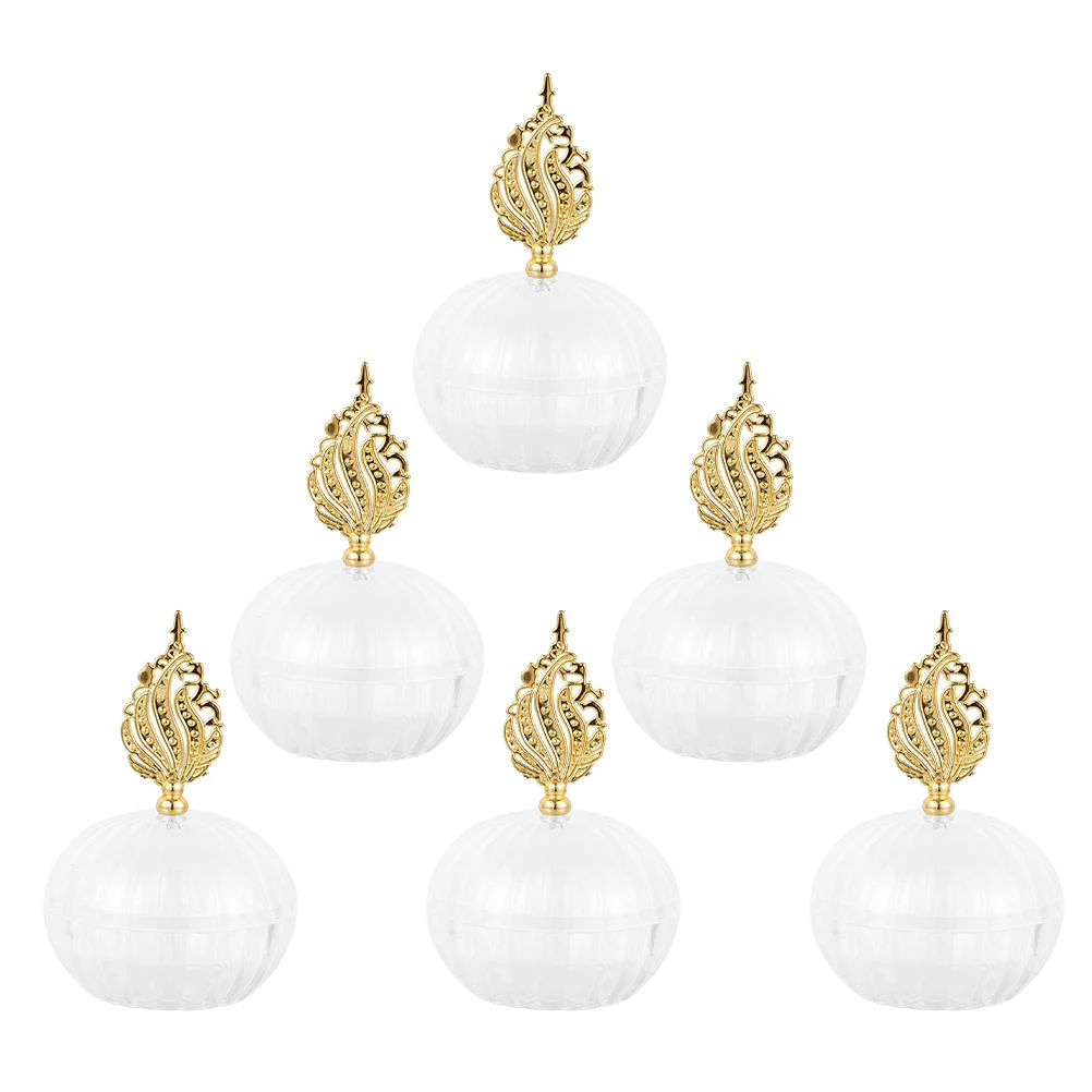 

6Pcs Wedding Candy Boxes Clear Party Favor Containers Elegant Snacks Packing Small Gift Boxes Treat Box Adorable Candy Cases