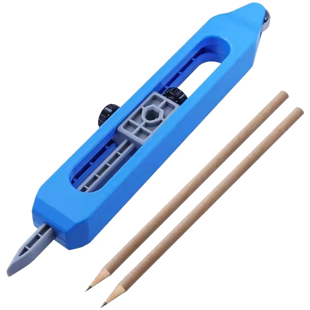Profile Gauge for Woodworking For Tile Floor Measuring Contour Tracing Scribing Ruler 22x2.5x3.5cm Blue Wooden Type