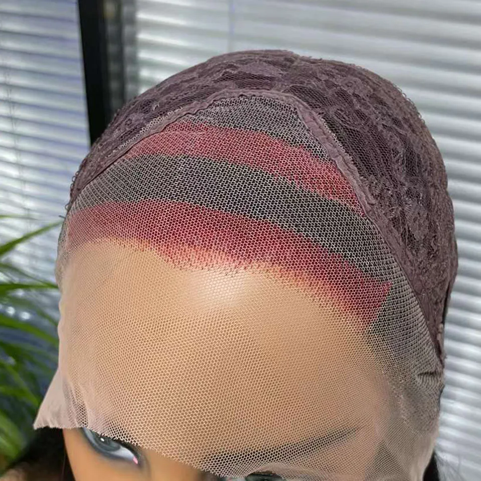 Drag Queen Synthetic Transparent Lace Front Wig Highlight Red Black Color Lace Wig Cosplay Wigs For Black Women