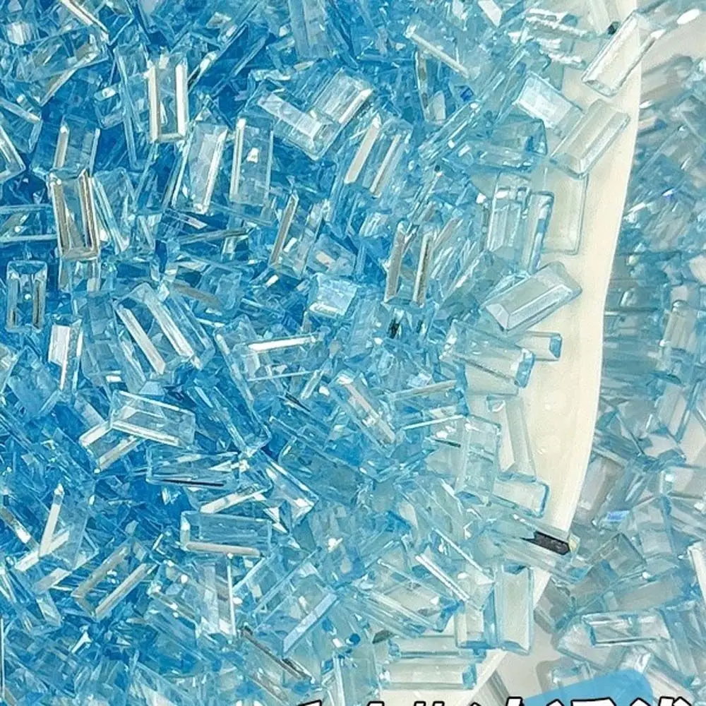 Transparent Ice Strip Fill Material 3*7mm Acrylic DIY Squishy Bobo Ball 100g Colorful Slime Handmade Fillers Nail Art