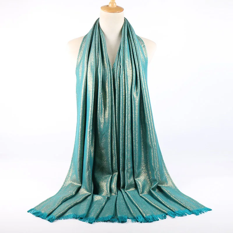 

Элегантный и персонализированный, универсальный осенне-зимний, двусторонний золотой и серебряный шелковый шарф, мягкое, модное пляжное полотенце.