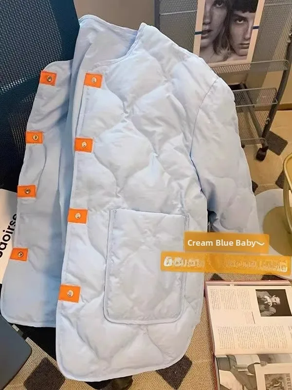 

Extra Large 300 Pounds High-End Duck Cloth Cotton Jacket Women's Winter Loose Casual Warm Cotton Coat Outerwear