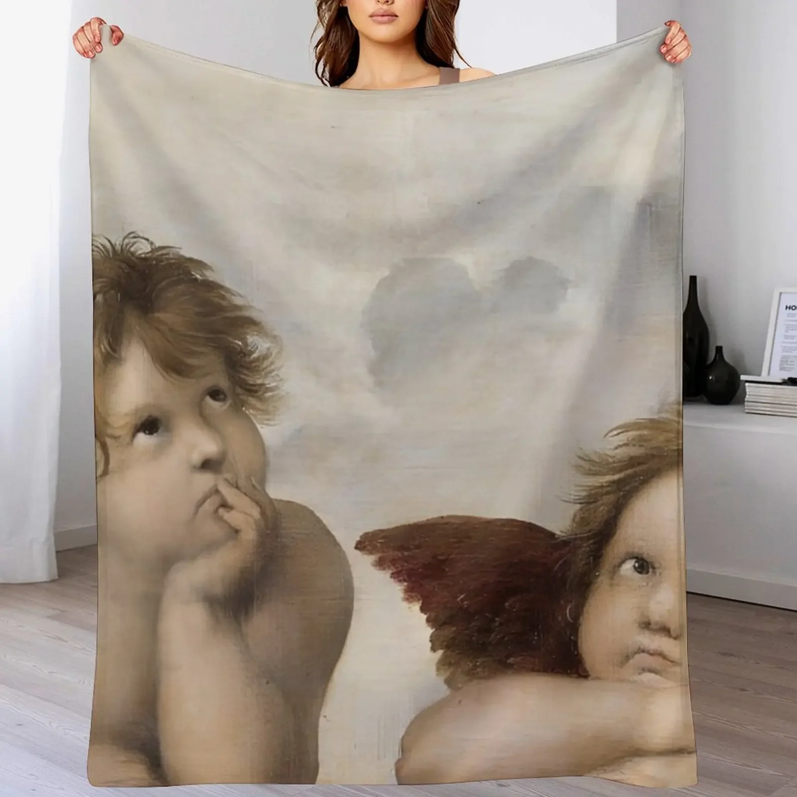 

Raphael's Angel Cherubs Throw Blanket Quilt Travel Thin Blankets For Sofas Blankets