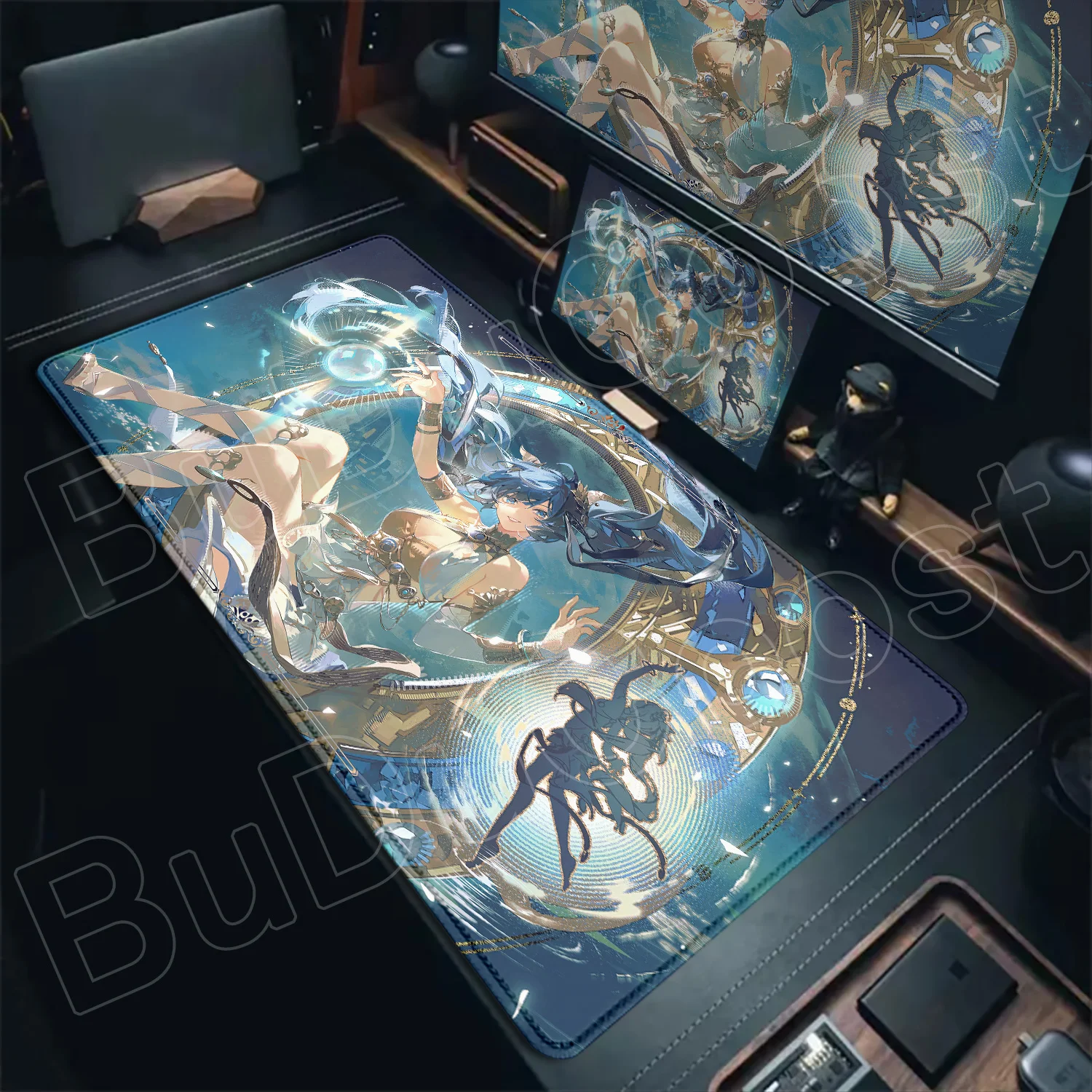 Decoracion Schreibtischunterlage, großes XXL-Laptoppad, rutschfestes Gummi-Gamer-Balance-Mauspad, Game Wuthering Waves Iuno-Mauspad, PC-Zubehör – Detail 13
