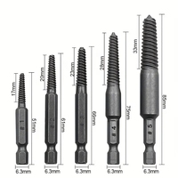 5pcs Screw Extractor Center Drill Bits Guide Set Broken Damaged Bolt Remover Hex Shank And Spanner For Broken Hand Tool Hot Sale