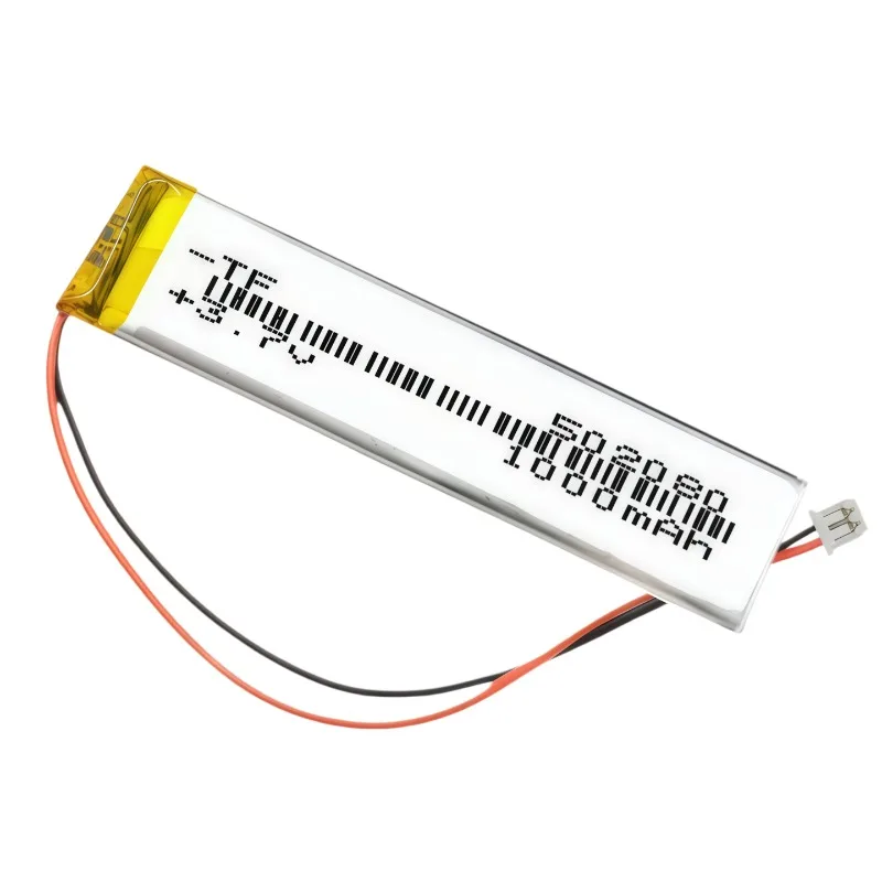 502080 battery 3.7V polymer lithium battery 752080 suitable for plug-in card speaker air purification 1000mAh