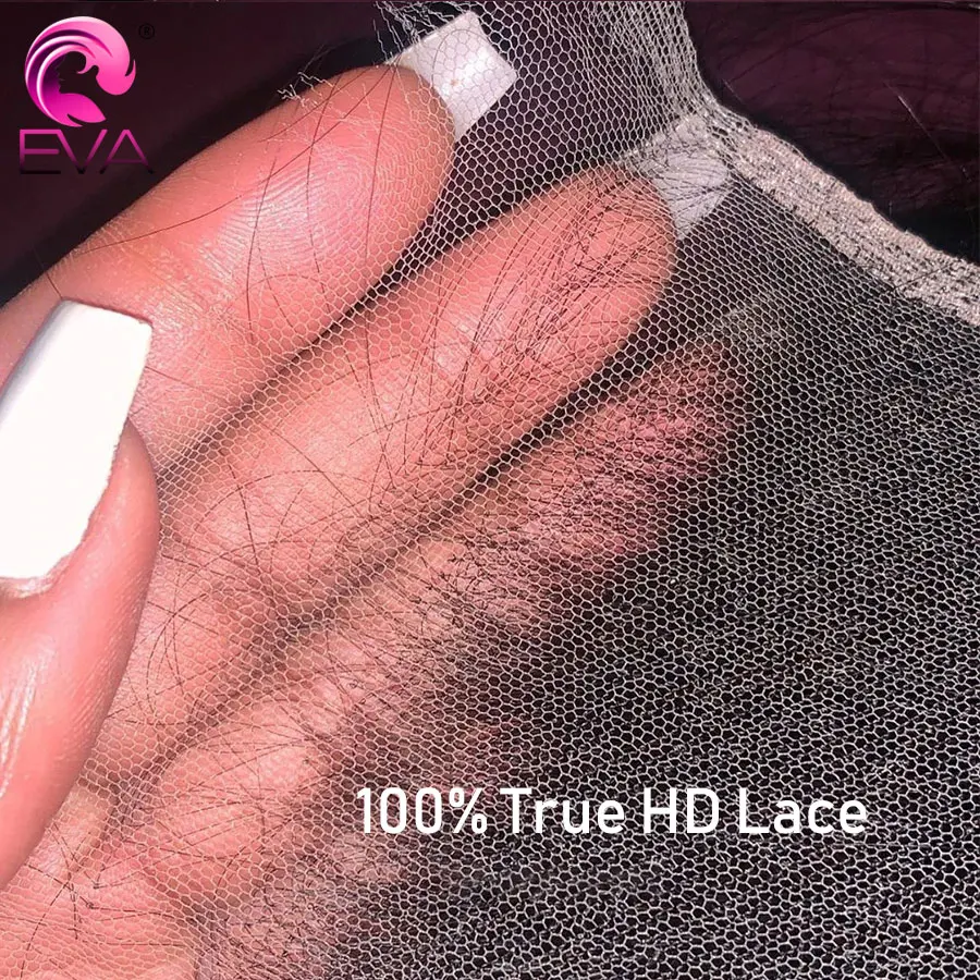 Eva 7x7 HD Lace Closure Invisible HD Lace Melt Skins Deep Parting Human Hair Frontal Closure Only 6x6 5x5 HD Lace Straight Hair