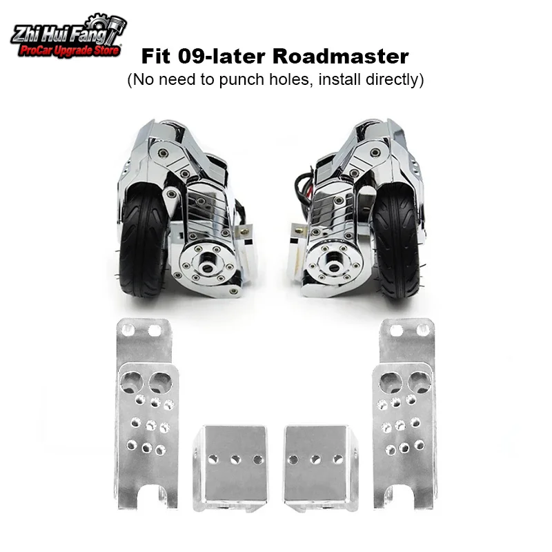 Anti-Tip Wheel Auxiliary Parking Stabilizer Vertical Landing Gear for Motorcycle Road Glide