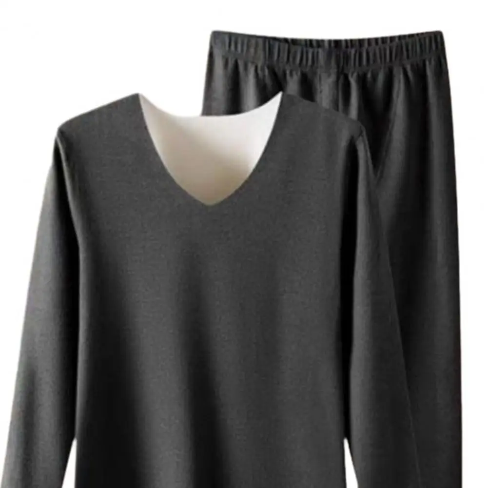 2026 صوف مبطن طويل الرجال جونز مجموعة شتاء دافئ ملابس اخلية حرارية الطقس البارد قميص قاعدة طبقة القمصان والسراويل مجموعة #6