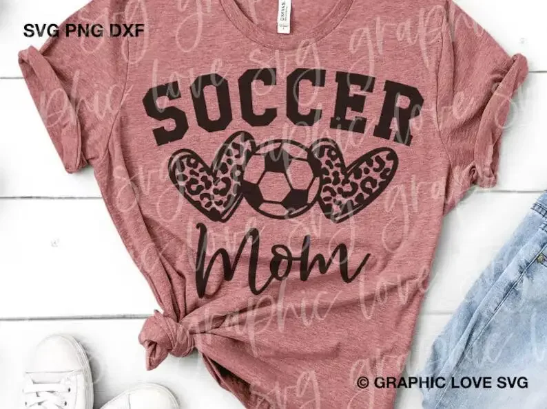 

Leopard Print MomSoccer Mom Shirt Birthday,Soccer Women Kawaii Cotton Fashion Shirt Plus Size Ocollar graphic Mom T-shirt Short