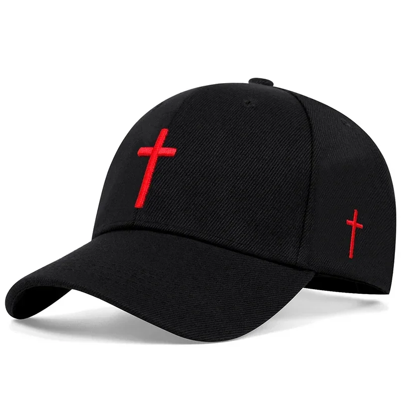 Unisex Cross Embroidery Baseball Caps Outdoor Adjustable Spring and Autumn Casual Sunscreen Hat image 4
