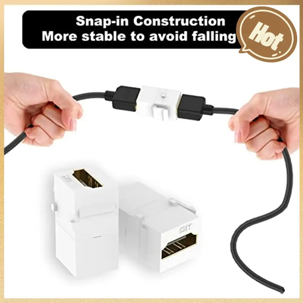 Соединительный адаптер Keystone Jack HDMI-совместимый с женским и женским разъемами поддержка 4k простота использования для панели розеток настенной панели Соединительный адаптер Keystone Jack HDMI-совместимый с женским и женским разъемами поддержка 4k простота использования для панели розеток настенной панели