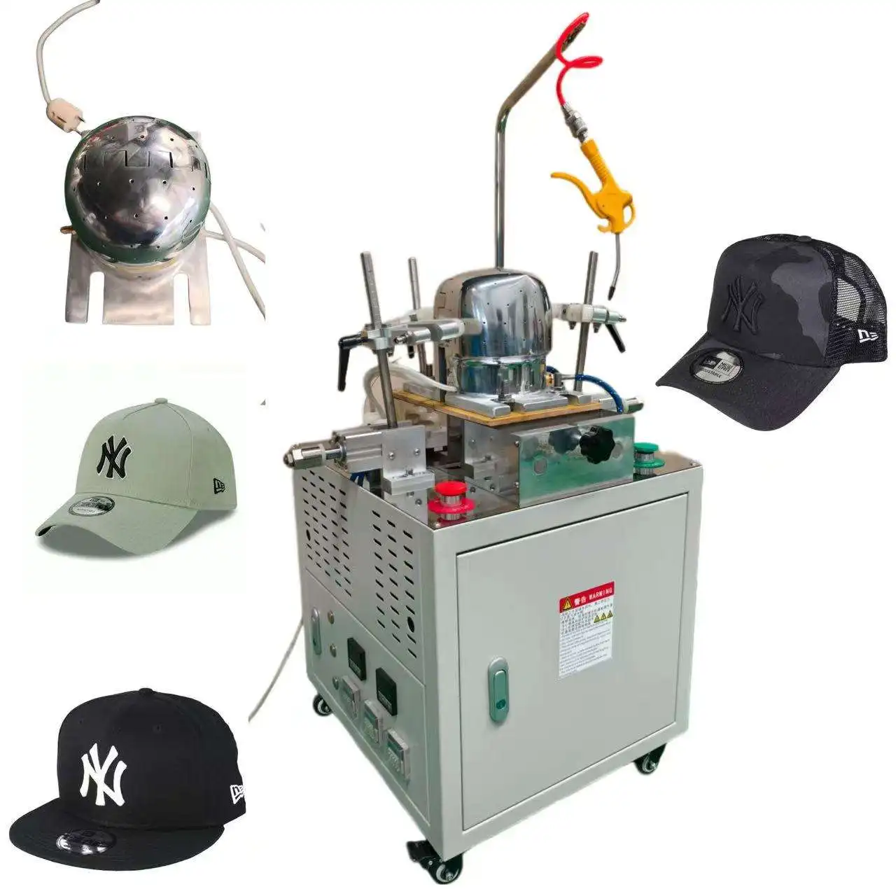 New 1-Head Heat Iron Machinery For Cap Making Headwear Cap Ironing Machine With Engine Core Component