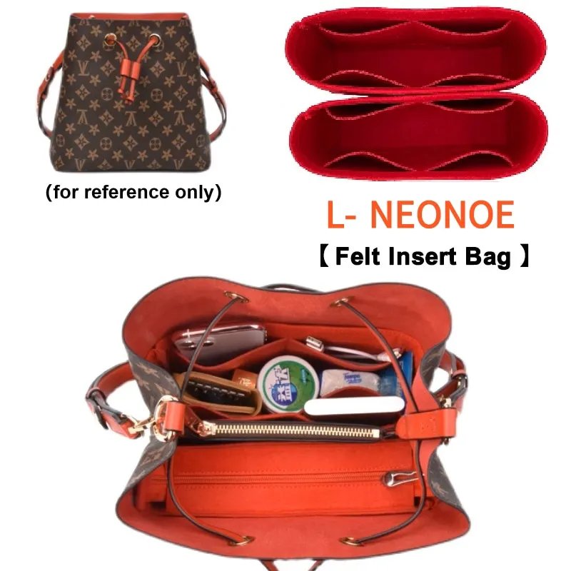 Felt Insert Bag Organizer for NEONOE MM Makeup Handbag Organizer Women Travel Inner Purse Portable Cosmetic Inside Bag