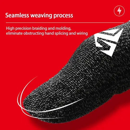 Imagen 2 del producto Funda luminosa para el dedo para videojuegos, cubierta transpirable para las yemas de los dedos para juegos móviles PUBG, pantalla táctil, funda para cunas para el tacto móvil