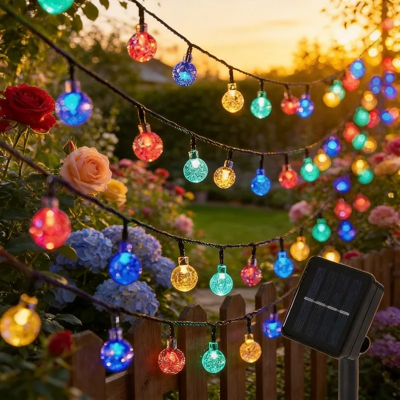 

20/30/50/60/100/200 LED Solar Light Outdoor IP65 Waterproof String Fairy Lamps Solar Garden Garlands Christmas Decoration 2026