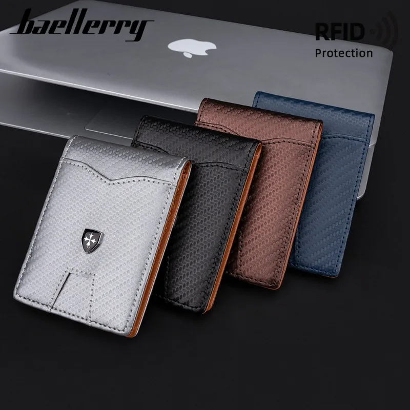 Baellerry Luxury Brand Men Wallets Money Bag Slim Thin Man Card Holder Wallet for Men Mini Short Purse Credit Card Holder