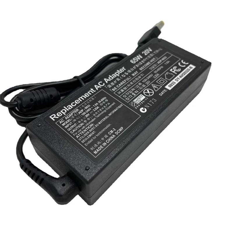 20V 3.25A 65W AC Laptop Charger Power Adapter for Lenovo Thinkpad X301S X230S G500 G405 X1 Carbon E431 E531 T440S