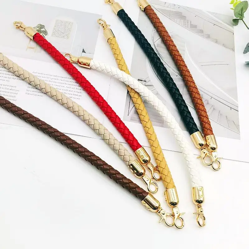 High-Quality 30cm PU Leather Braided Shoulder Bag Strap for Custom Handbag Use