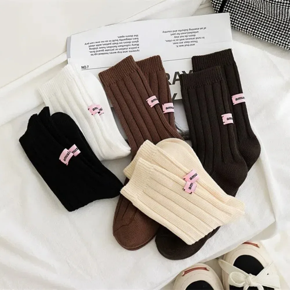 Fashion Cotton Knitted Socks Thick Thread Keep Warm Snow Boot Socks Thickened Women's Socks Autumn