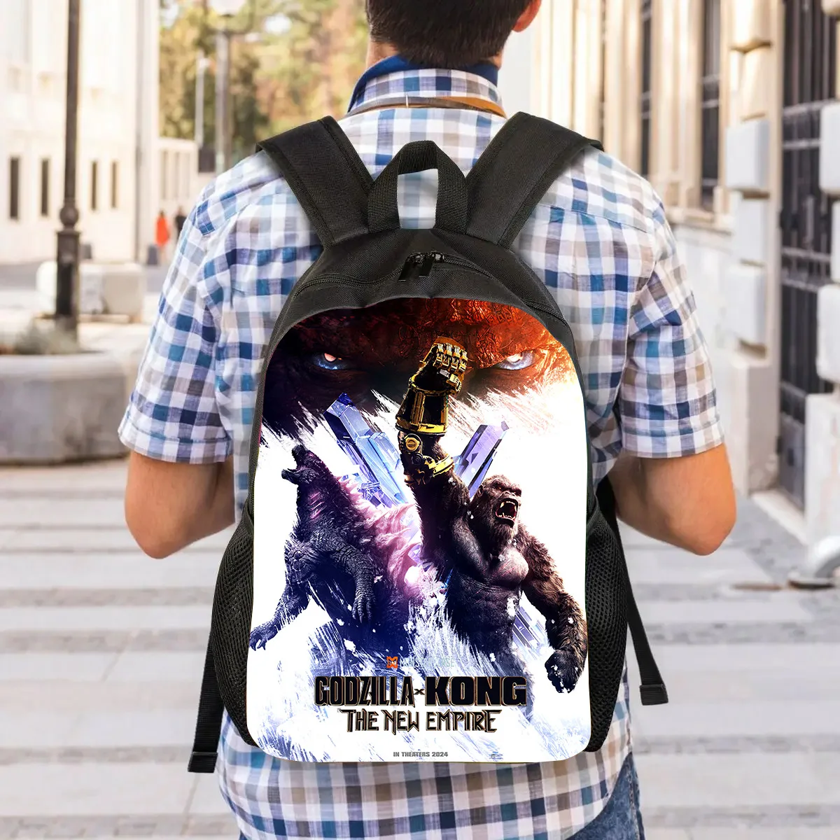 Godzillas VS KingKongs Backpack Kids Monster Orangutan Figures Schoolbag Outdoor Sport School Travel Shoulders Bag Knapsack Gift