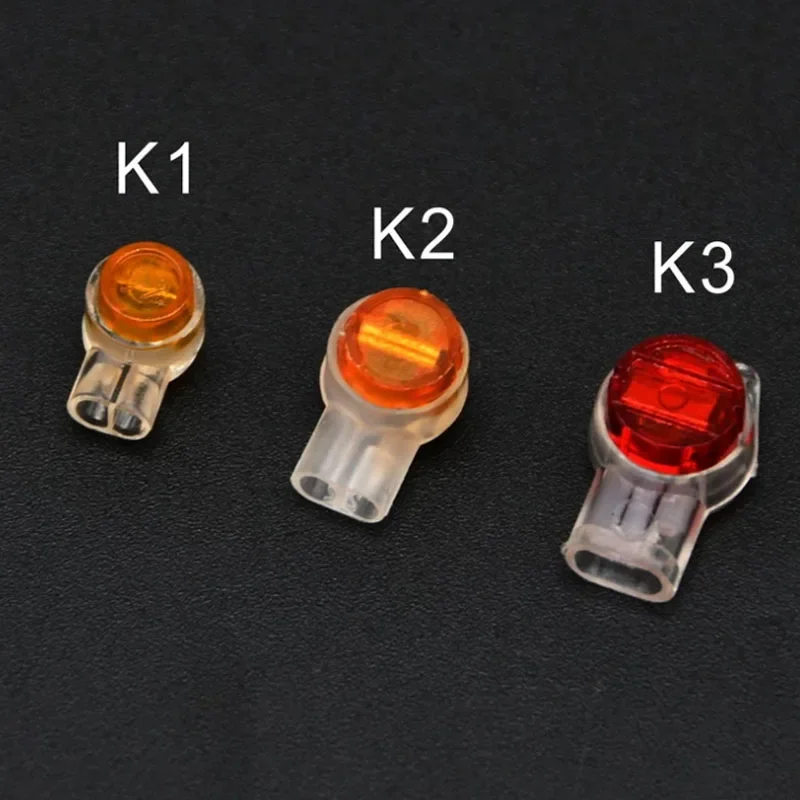 K1 K2 K3 Connector Wire Splice Connector Network Cable Term Waterproof Gel-Filled Orange Clear Button Telephone Wire Connectors