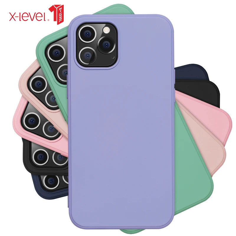 

X-level Liquid Silicone Case For Iphone 13 Iphone 12 Mini Iphone 11 Pro Xs Max Xr Soft Gel Rubber Anti-knock Back Cover Case