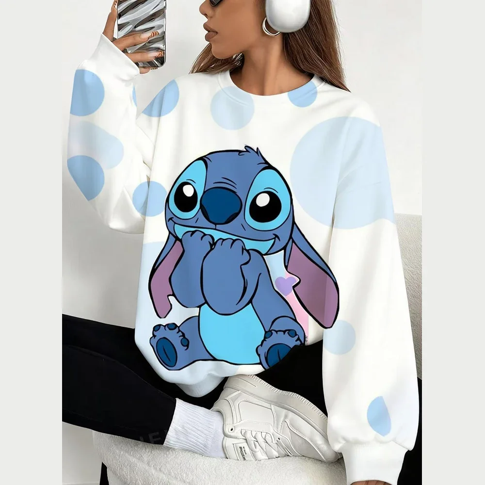 المرأة البلوز ديزني سلسلة البلوز للنساء عادية جولة الرقبة البلوز غرزة طباعة البلوز y2k الملابس النسائية