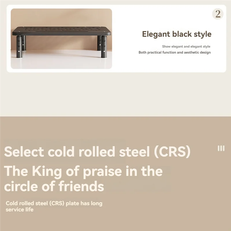 ABFN-حامل شاشة سطح المكتب قابل للتعديل، حامل رف شاشة للمكتب والاستوديو والدراسة والطلاب أ