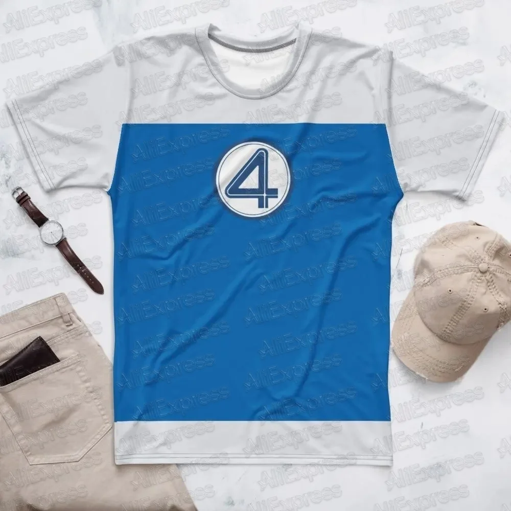 

2025 Fantastic Four New kid/Adult Role Playing Top Summer Comfortable Sports Men Women Loose Breathable Quick Drying Casual Tee