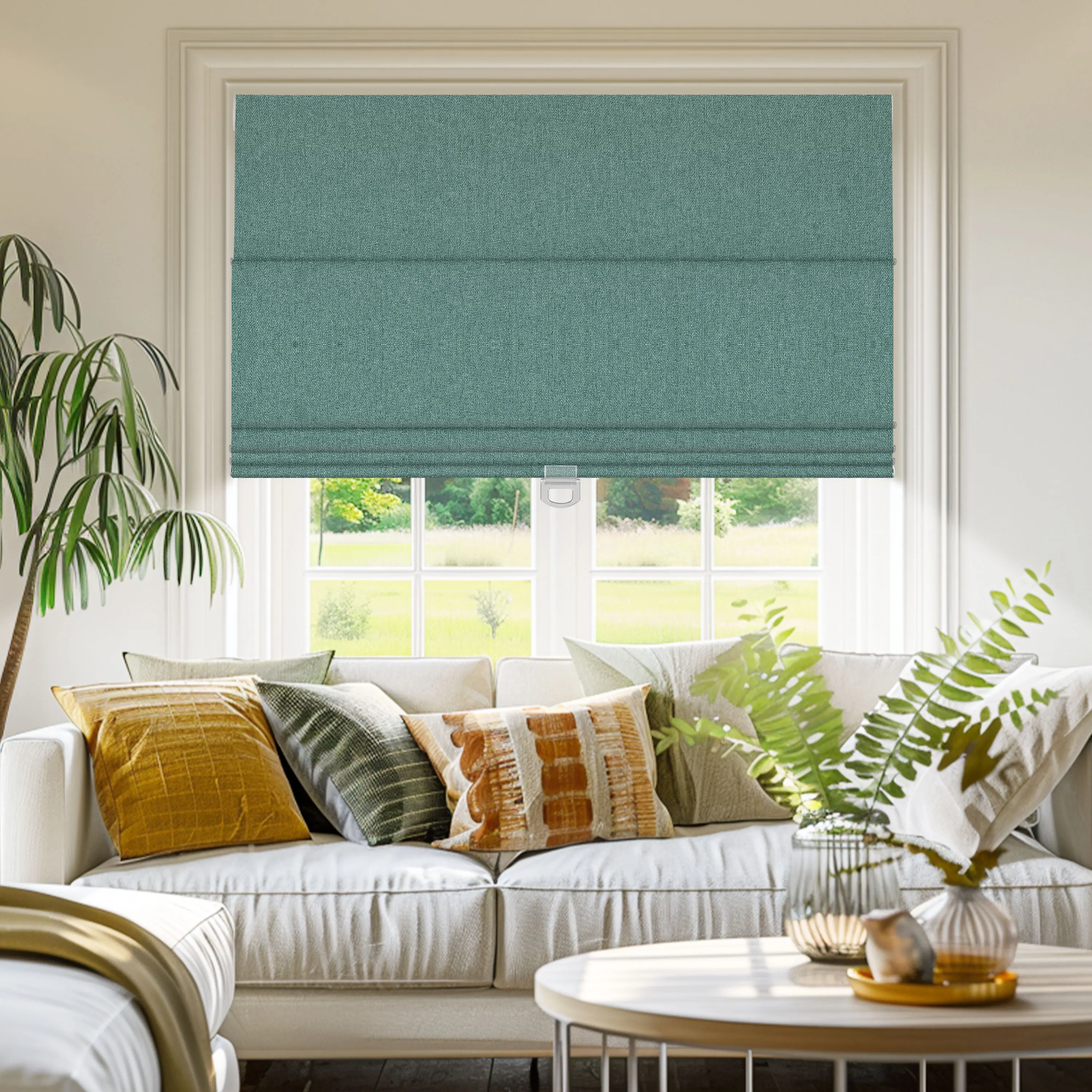 High Quality Custom Size Cordless Roman Shades Blackout Roman Blinds for Livingroom Plain Technique Factory Price
