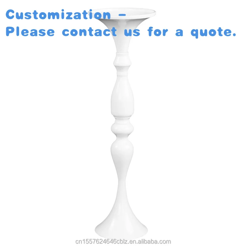 custom.ZM037 Elegant 20 White Flower Vase Riser Holder - Wedding and Event Centerpiece Stand Decor