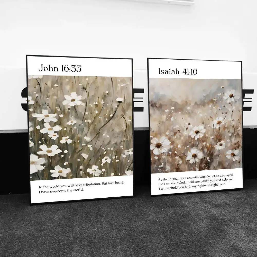 1 قطعة آية الكتاب المقدس جوشوا الكتاب المزاج المسيحية يسوع المشارك طباعة لغرفة النوم غرفة المعيشة ديكور المنزل اللوحة جدار الفن HD