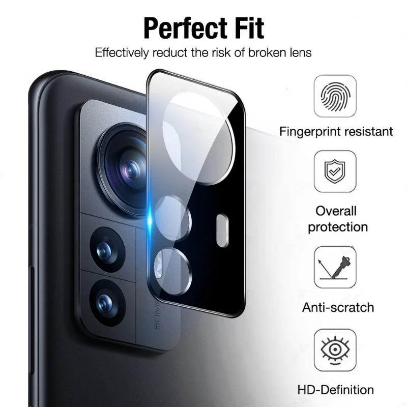 3D Curved Tempered Glass for Xiaomi 12 Pro 12X 12T Camera Lens Back Cover Film for Xiaomi Mi12 Xiomi Mi 12 Pro Screen Protector