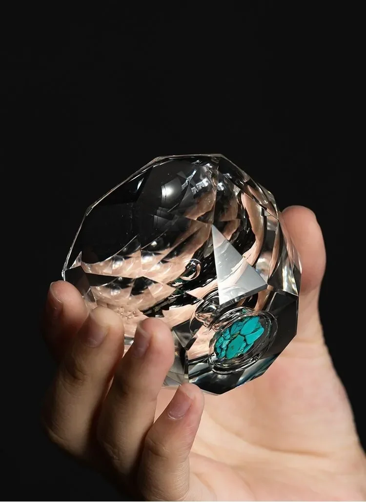 قطع الماس خالية من الرصاص كريستال الخمور نظارات الفودكا شوت ويسكي ساكي سوجو براندي فنجان شاي-مجموعة من 6 أواني زجاجية لأرواح النبيذ #5