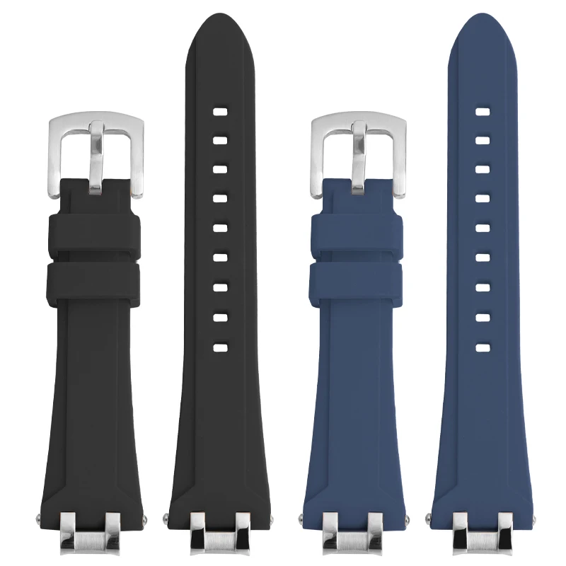 لسلسلة AIKON QUARTZ AI1008 ساعة رياضية من السيليكون مع ملحقات سلسلة ساعات بواجهة من الفولاذ المقاوم للصدأ عالية الجودة