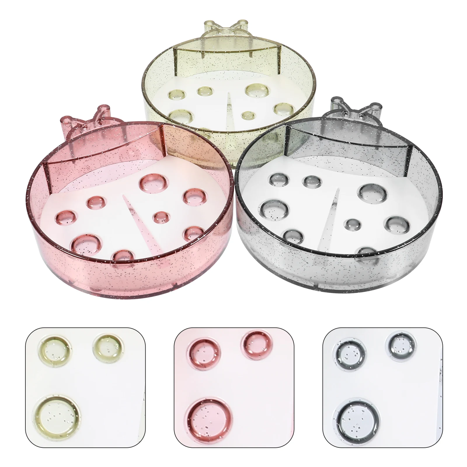 

3pcs Creative Cartoon Box Double-Layer Saver With Drain Bathroom Drainer Hollow Soap Dish Easy Clean Removable Design Soap