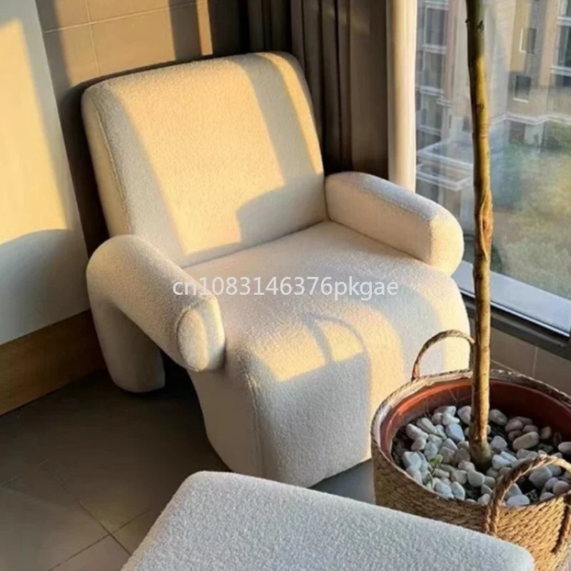 

Light Luxury Bedroom Living Room Single Sofa Chair Internet Celebrity Creative Simple Ins Corduroy Lazy Single Chair Furniture