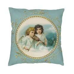 Victorian Angel Cushion Covers 45x45cm Soft And The Angels Sing Pillow Case for Sofa Square Pillowcase Bedroom Decoration