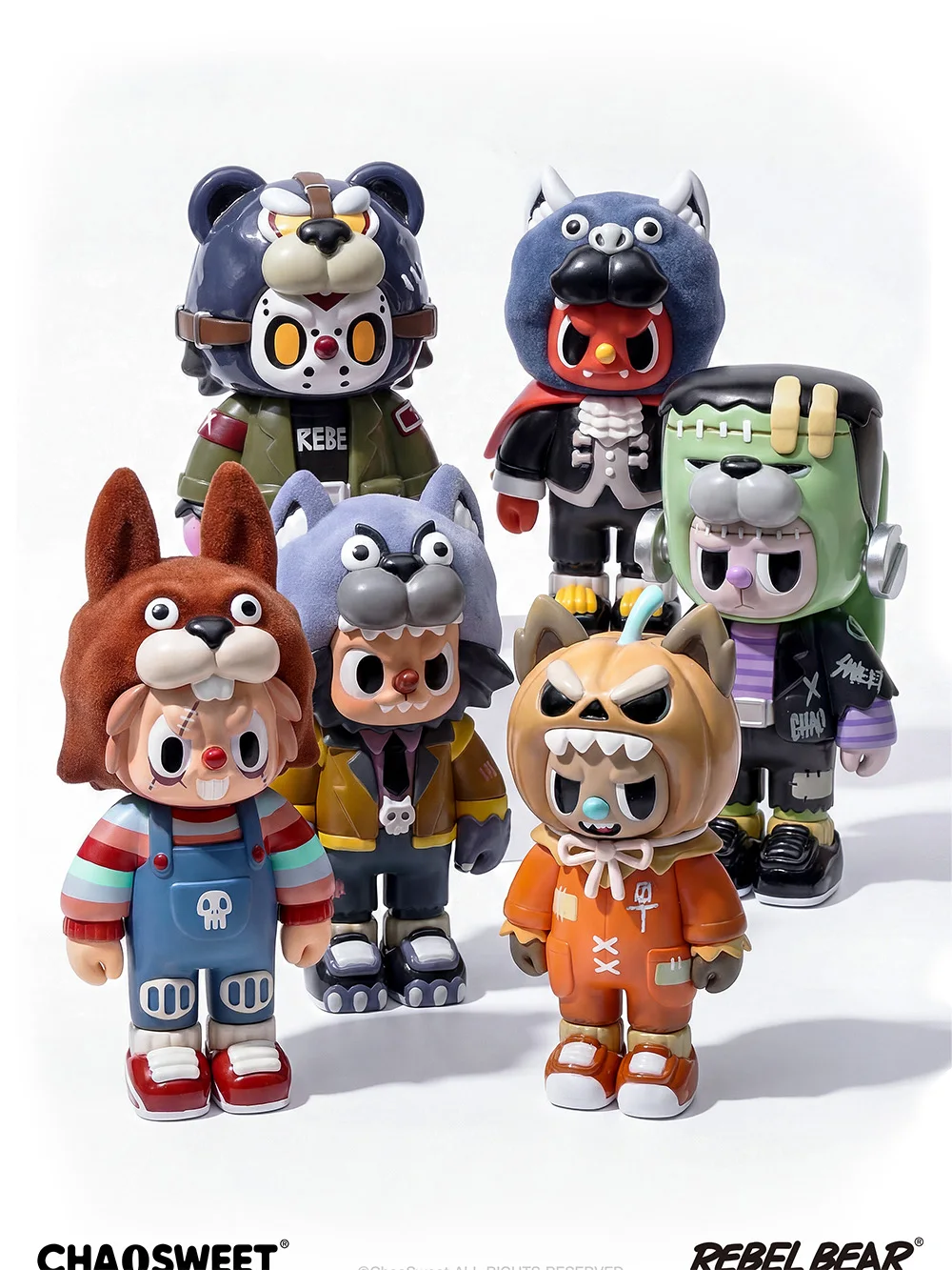

New Genuine Rebel Bear Monster Series Blind Box Figure Trendy Toy Desktop Ornament Keychain Surprise Gift for Kids Adults