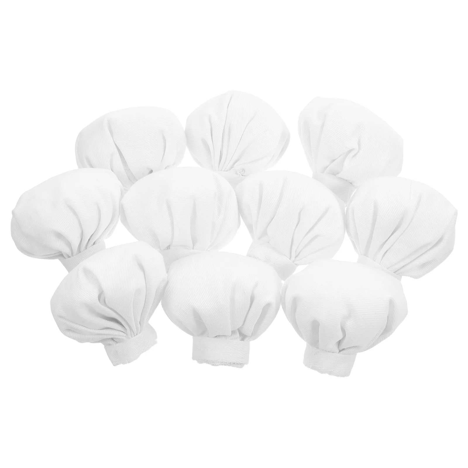 10개 모자 DIY 공예용 부드러운 흰색 패브릭 캡 미니어처 장면 와인병 장식