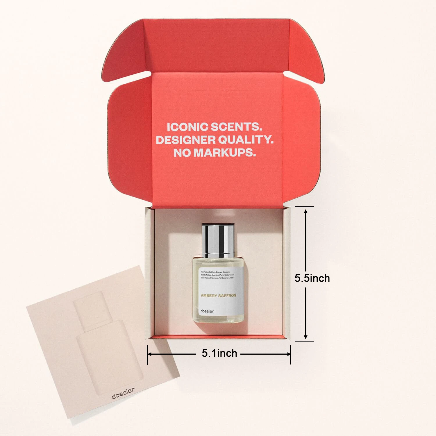 Dossier Ambery Saffron 1.7 Oz (50ml) Eau de Parfum Spray Perfume Fragrance Unisex Perfume Spray NEW IN BOX