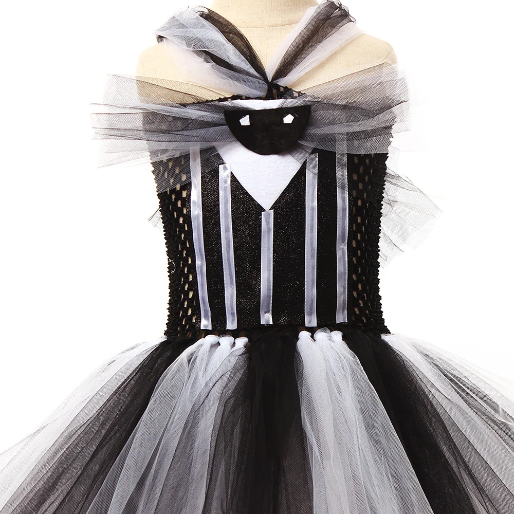Mädchen Patchwork-Puppen-Tutu-Kleid-Set, Buntes Tüll-Kostüm für Kinder, Halloween-Cosplay, Themenparty-Verkleidung – Detail 13